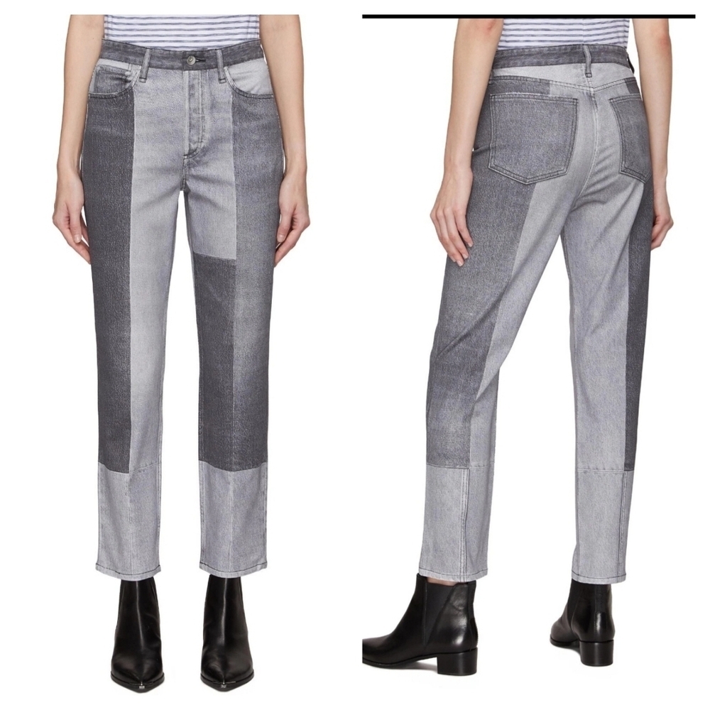 rag & bone Gray and Black Cropped Pants